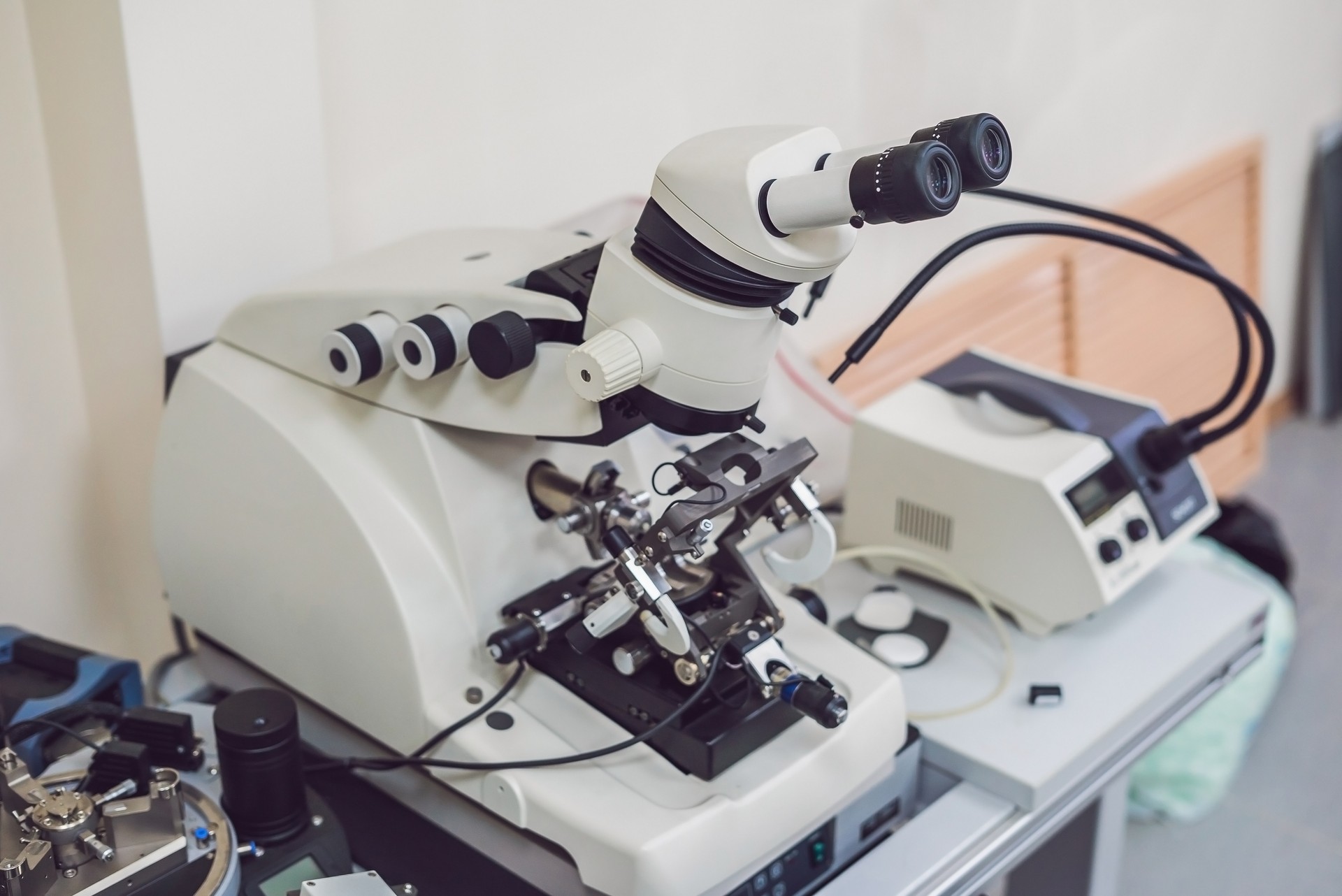 metallographic microscope used for metall's surface investigation